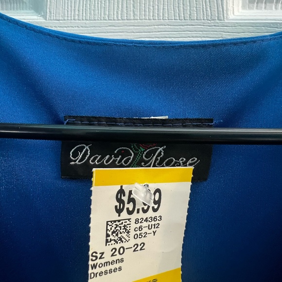 Women’s Blue Dress - Sparkle Shoulders. - Picture 2 of 5